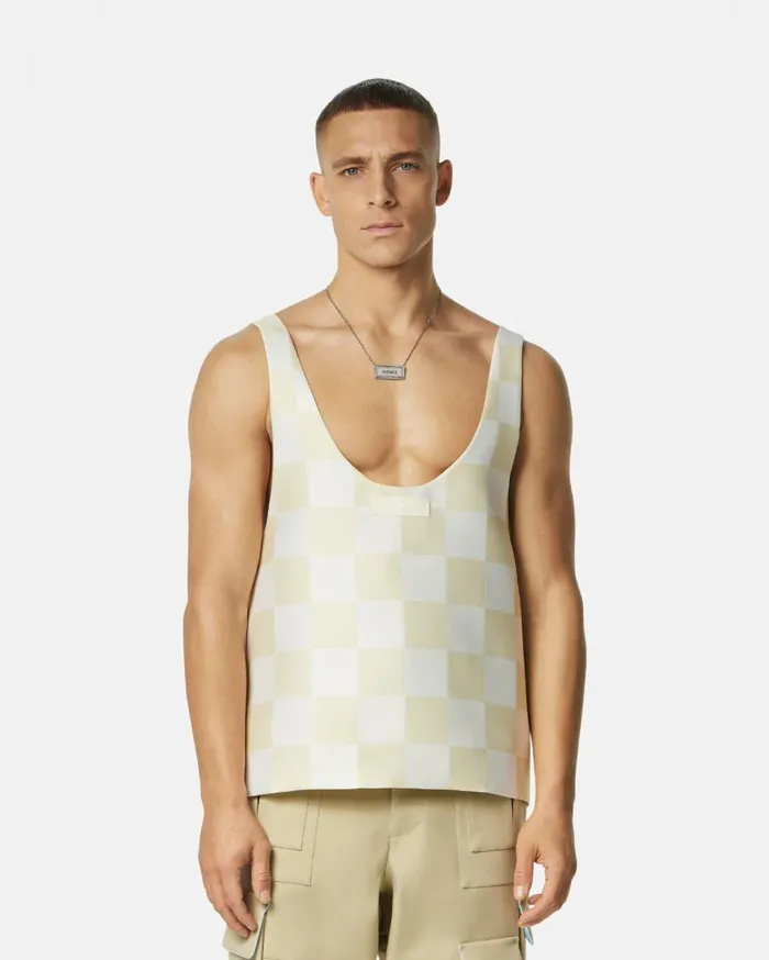 Versace TShirts and Polos Contrasto Duchesse Tank Top Beige 8211 Men Versace TShirts and Polos Contrasto Duchesse Tank Top Beige 8211 Men