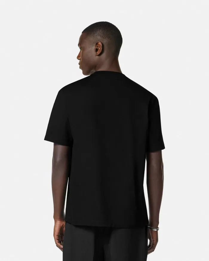 Versace TShirts and Polos Embroidered Medusa Sliced TShirt Black 8211 Men Versace TShirts and Polos Embroidered Medusa Sliced TShirt Black 8211 Men
