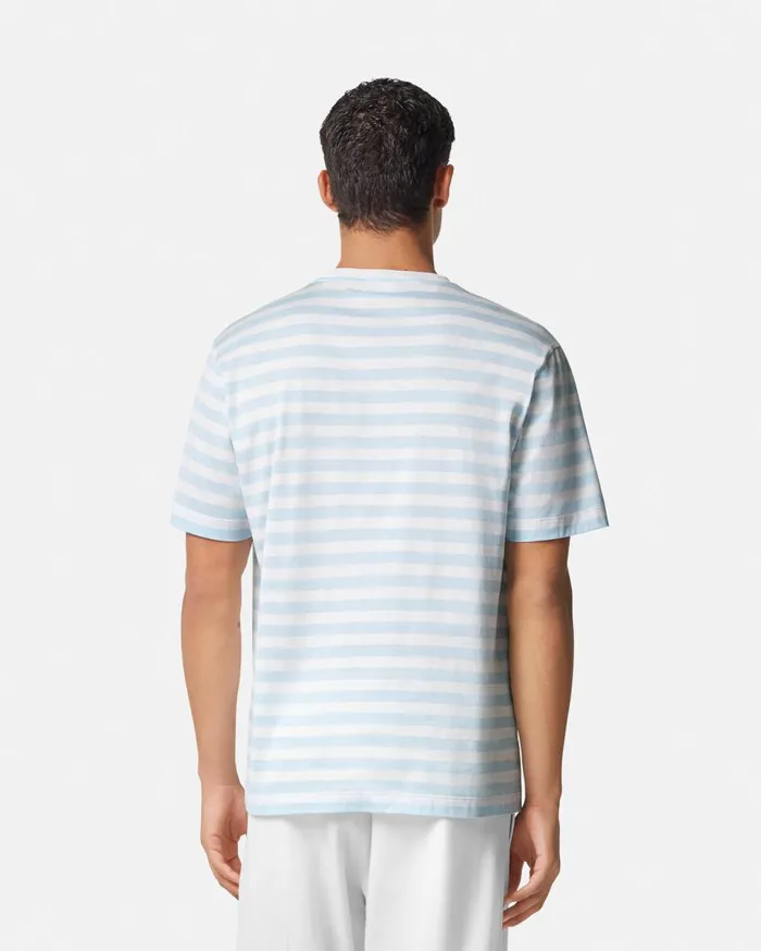 Versace TShirts and Polos Nautical Stripe TShirt Light Blue 8211 Men Versace TShirts and Polos Nautical Stripe TShirt Light Blue 8211 Men