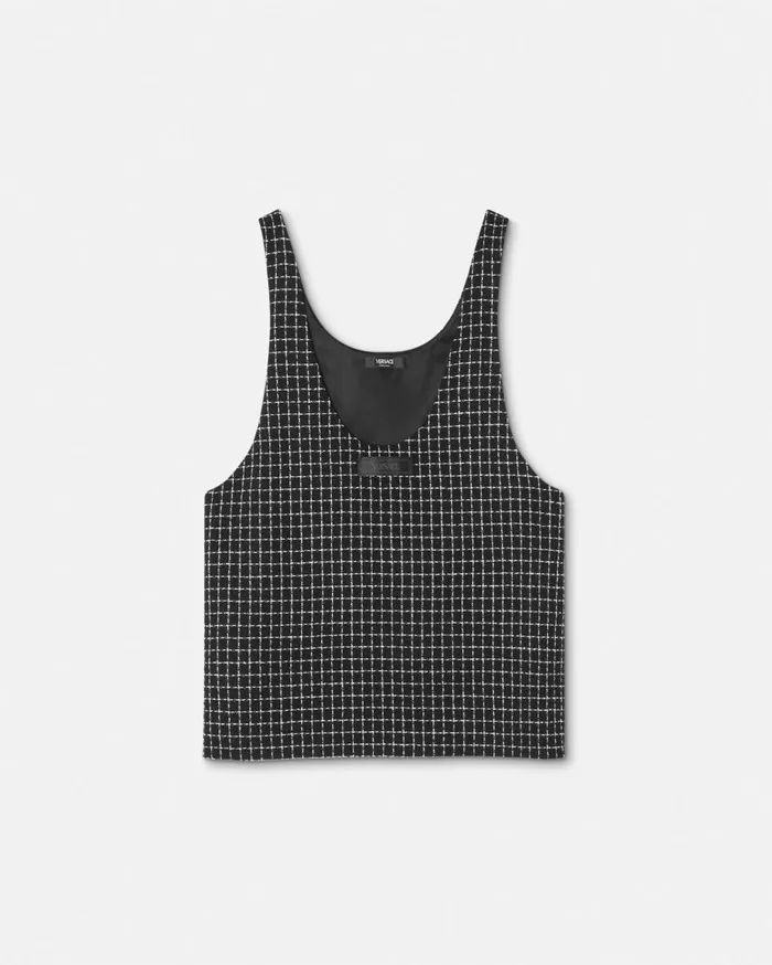 Versace TShirts and Polos Tweed Tank Top Black 8211 Men