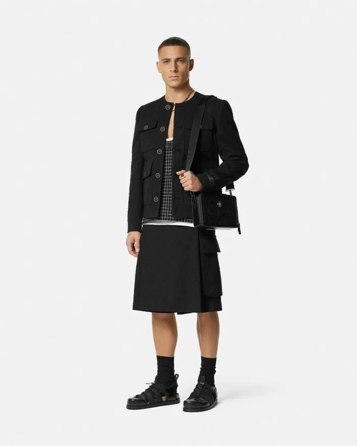 Versace TShirts and Polos Tweed Tank Top Black 8211 Men Versace TShirts and Polos Tweed Tank Top Black 8211 Men