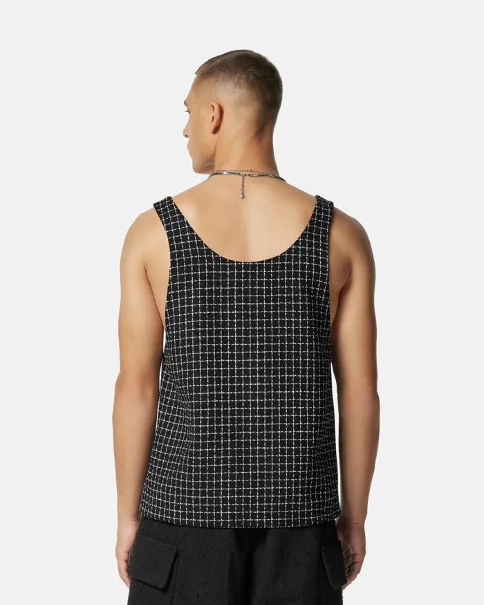 Versace TShirts and Polos Tweed Tank Top Black 8211 Men Versace TShirts and Polos Tweed Tank Top Black 8211 Men