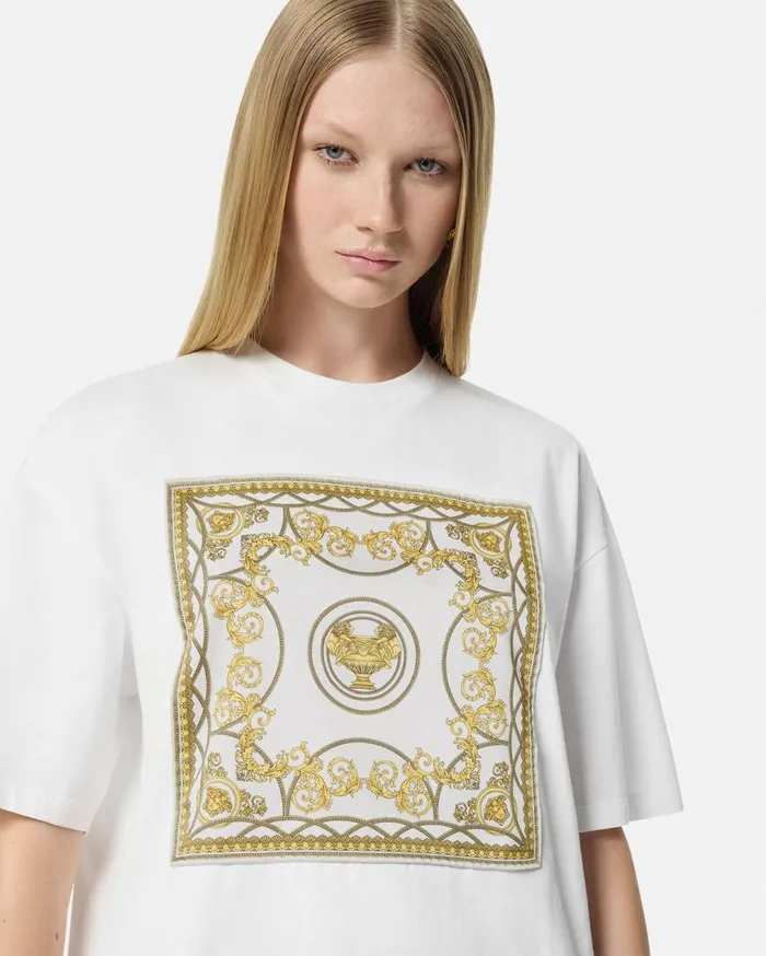 Versace TShirts and Sweatshirts La Coupe Des Dieux Oversized TShirt Whiteprint 8211 Women