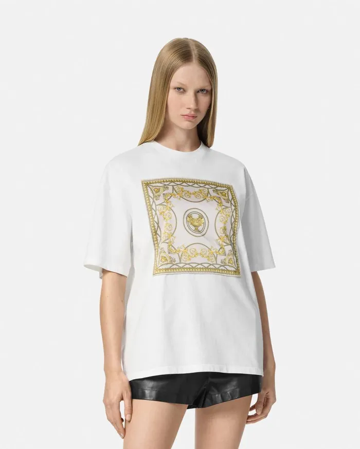 Versace TShirts and Sweatshirts La Coupe Des Dieux Oversized TShirt Whiteprint 8211 Women