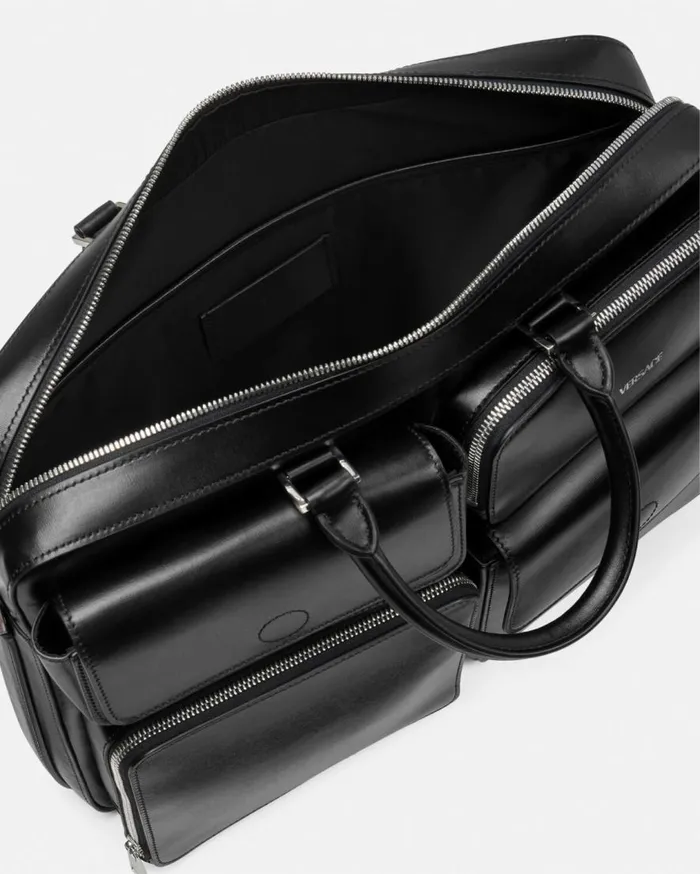 Versace Totes Cargo Computer Bag Blacksilver 8211 Men Versace Totes Cargo Computer Bag Blacksilver 8211 Men