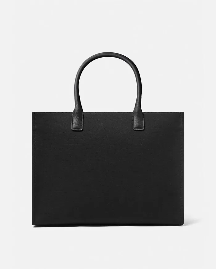 Versace Totes La Medusa Canvas Large Tote Bag Blacksilver 8211 Women