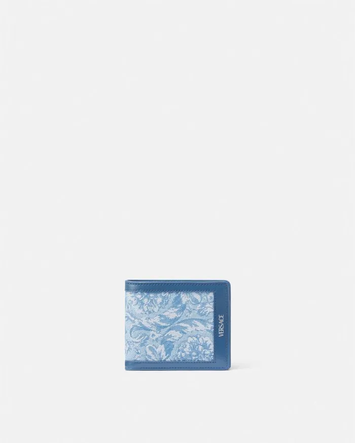Versace Wallets Barocco Jacquard Bifold Wallet Blueprint 8211 Men