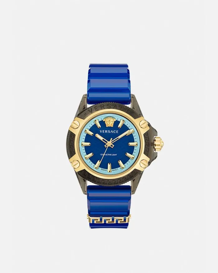 Versace Watches Icon Active Indiglo Watch Blue 8211 WomenMen