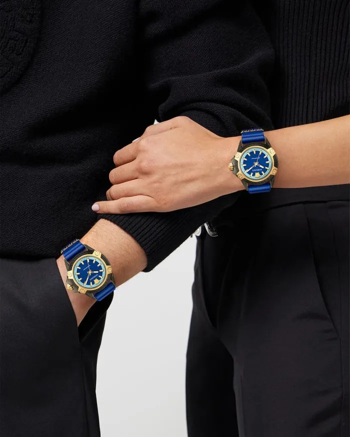 Versace Watches Icon Active Indiglo Watch Blue 8211 WomenMen Versace Watches Icon Active Indiglo Watch Blue 8211 WomenMen