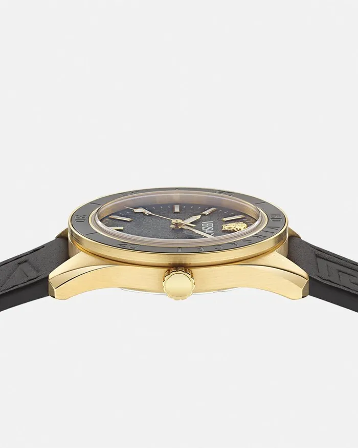 Versace Watches VDome Watch Blackgold 8211 Men Versace Watches VDome Watch Blackgold 8211 Men