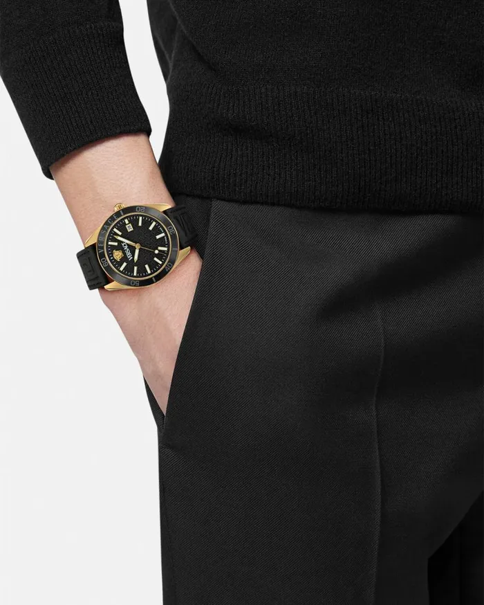 Versace Watches VDome Watch Blackgold 8211 Men Versace Watches VDome Watch Blackgold 8211 Men