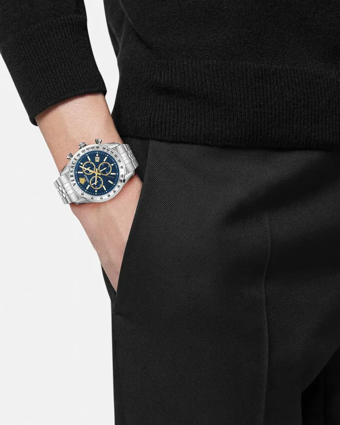 Versace Watches Versace Chrono Master Watch Bluesilver 8211 Men Versace Watches Versace Chrono Master Watch Bluesilver 8211 Men