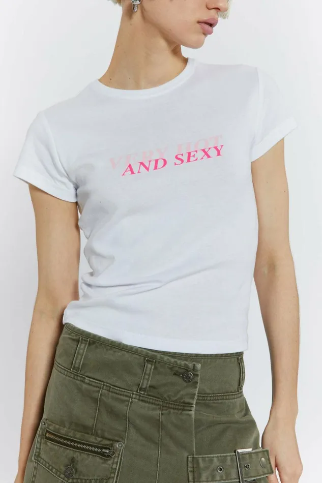 Very Hot Tee White Women Jaded London TShirts