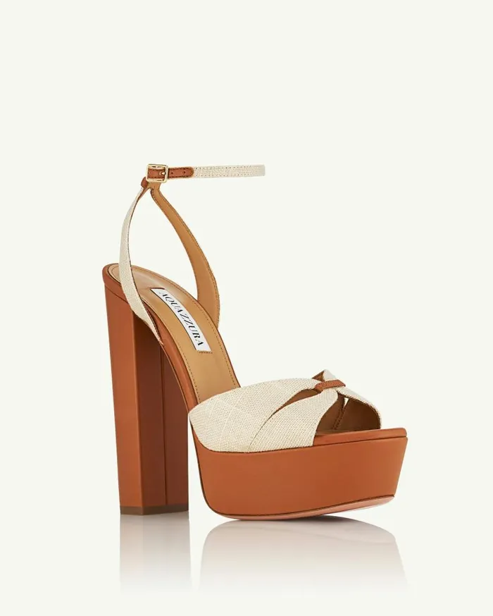 Villette Sandal Plateau 140 Brown Women Aquazzura Platforms