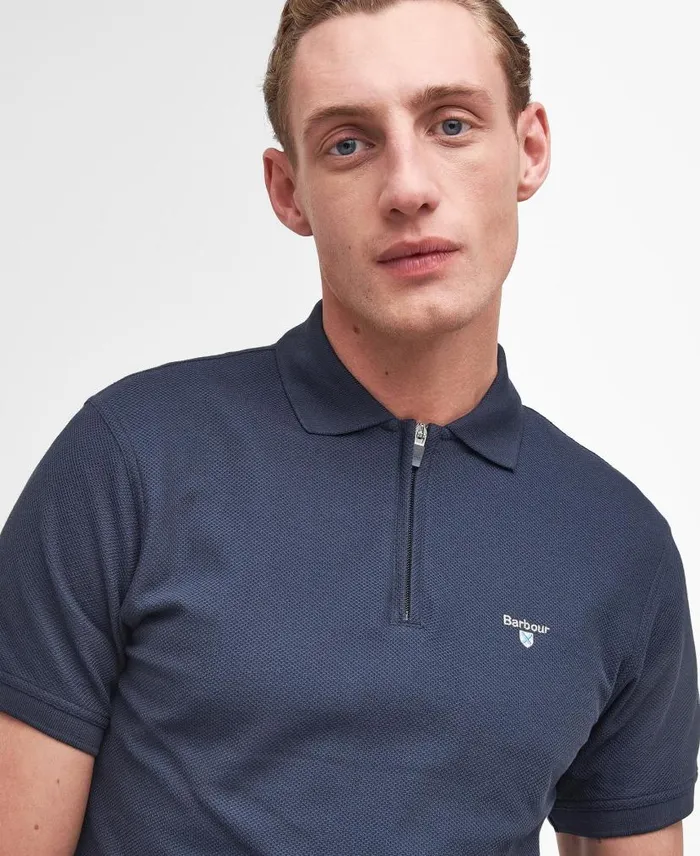 Wadworth ShortSleeved Polo Shirt Classic Navy Men Barbour Polo Shirts