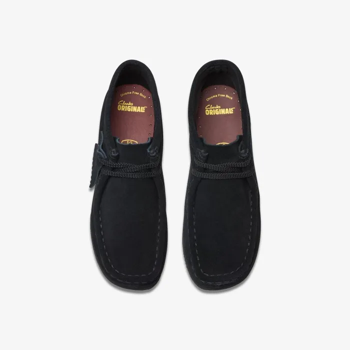 Wallabee Boot Older Black Suede Kids Clarks Originals