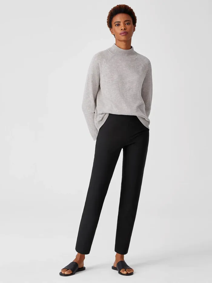 Washable Stretch Crepe High Waisted Pant Black Women Eileen Fisher Pants Shorts and Jumpsuits