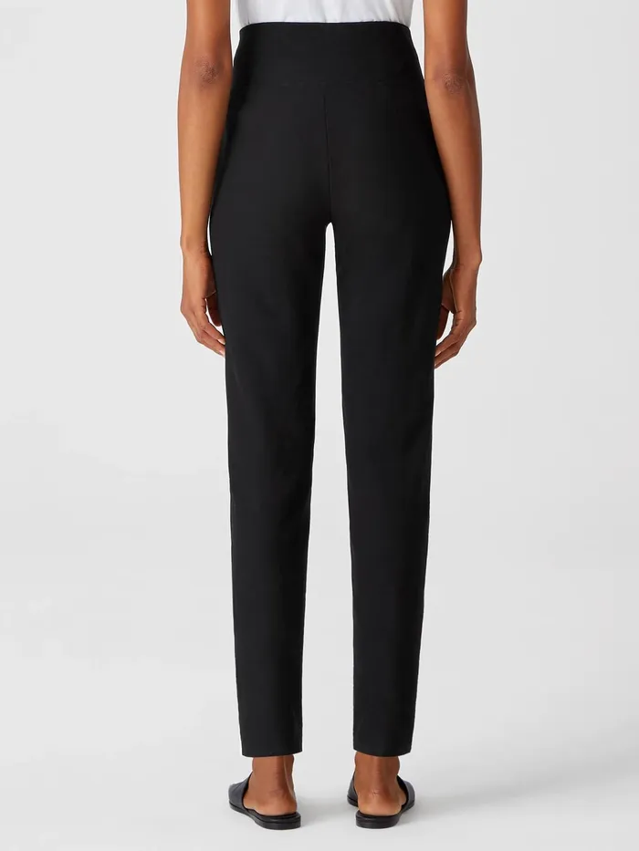 Washable Stretch Crepe High Waisted Pant Black Women Eileen Fisher Pants Shorts and Jumpsuits