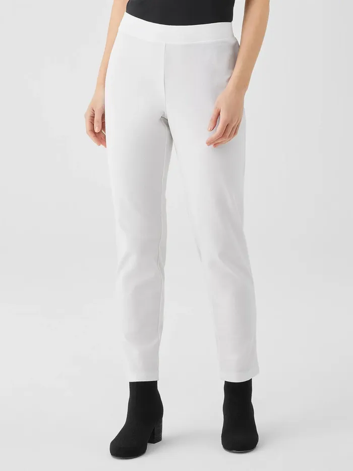 Washable Stretch Crepe Pant White Women Eileen Fisher Sweaters and Cardigans