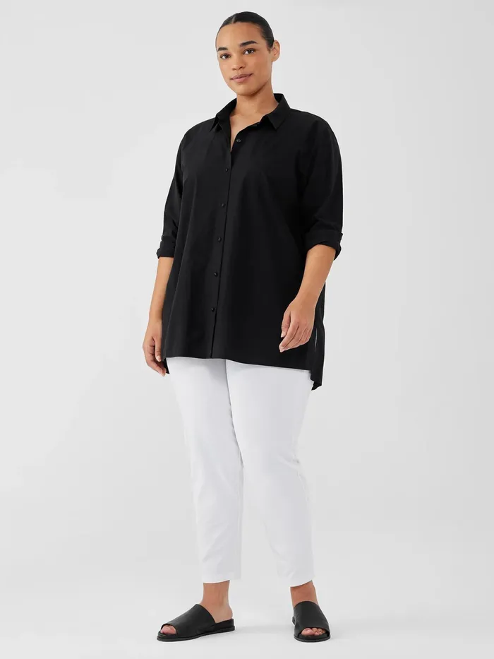 Washable Stretch Crepe Pant White Women Eileen Fisher Sweaters and Cardigans