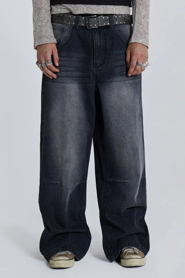 Washed Black Colossus Jeans Black WomenMen Jaded London Colossus Jeans Washed Black Colossus Jeans Black WomenMen Jaded London Colossus Jeans