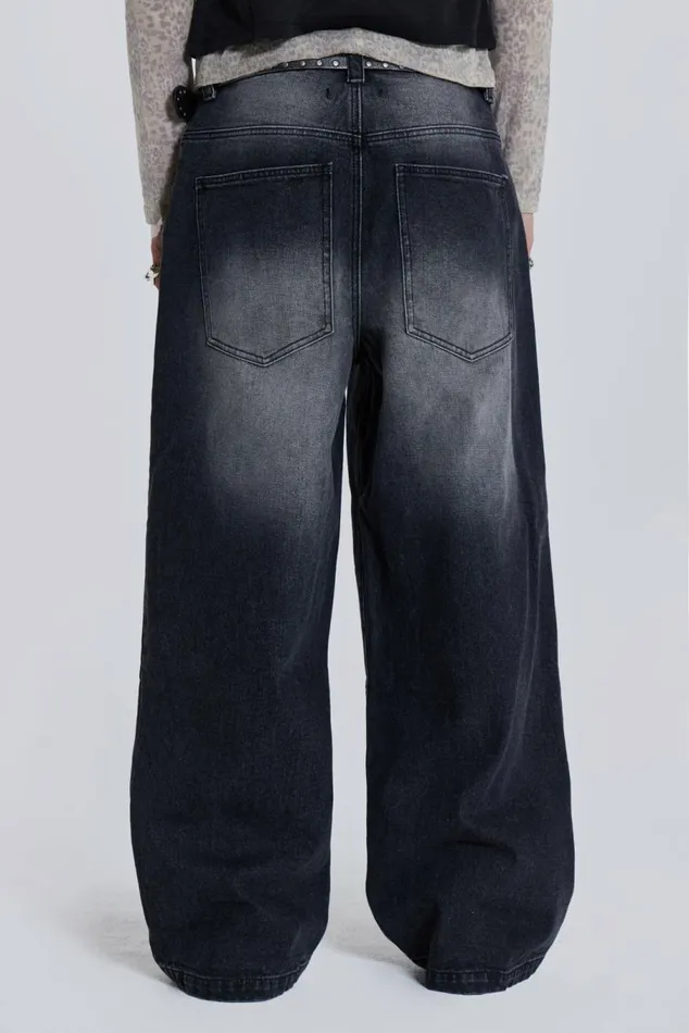 Washed Black Colossus Jeans Black WomenMen Jaded London Colossus Jeans Washed Black Colossus Jeans Black WomenMen Jaded London Colossus Jeans