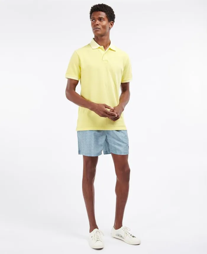 WashedOut Sports Polo Shirt Dusty Mint Men Barbour Polo Shirts