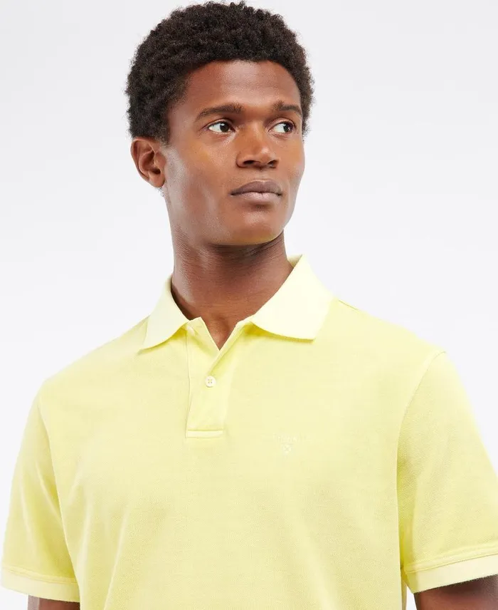 WashedOut Sports Polo Shirt Dusty Mint Men Barbour Polo Shirts