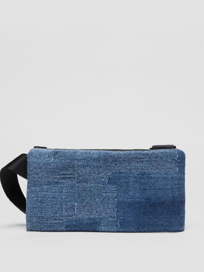 Waste No More Crossbody Denim Chest Bag Indigo Women Eileen Fisher Accessories