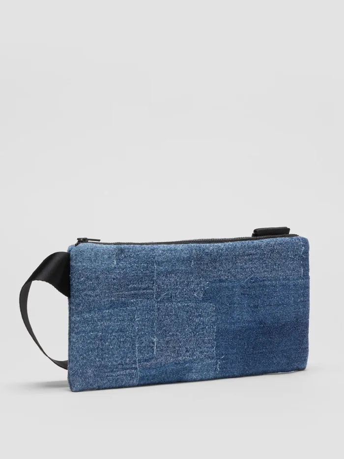 Waste No More Crossbody Denim Chest Bag Indigo Women Eileen Fisher Accessories