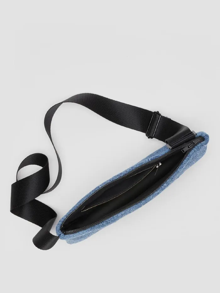 Waste No More Crossbody Denim Chest Bag Indigo Women Eileen Fisher Accessories