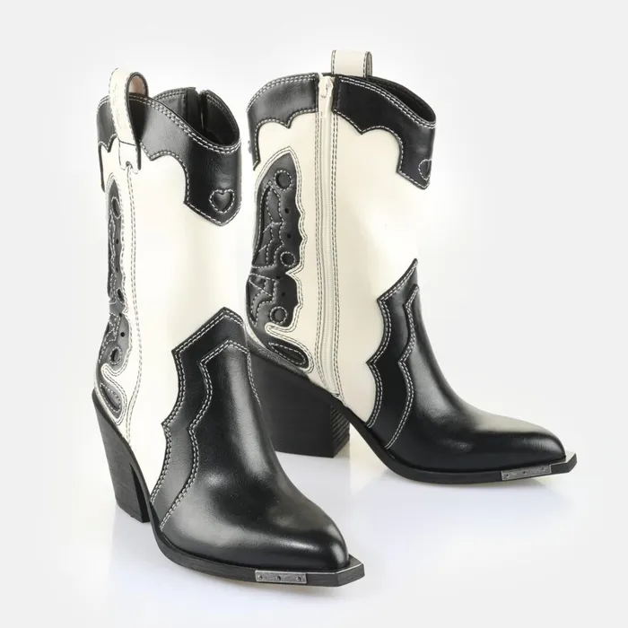 West Boot Mid Whiteblack Buffalo Boots and AnkleBoots West Boot Mid Whiteblack Buffalo Boots and AnkleBoots