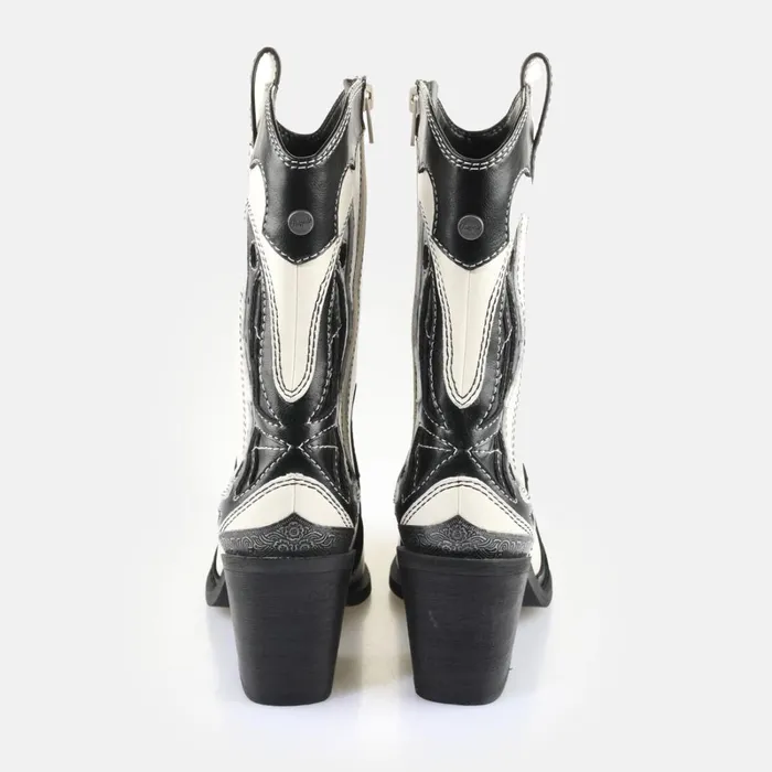 West Boot Mid Whiteblack Buffalo Boots and AnkleBoots West Boot Mid Whiteblack Buffalo Boots and AnkleBoots