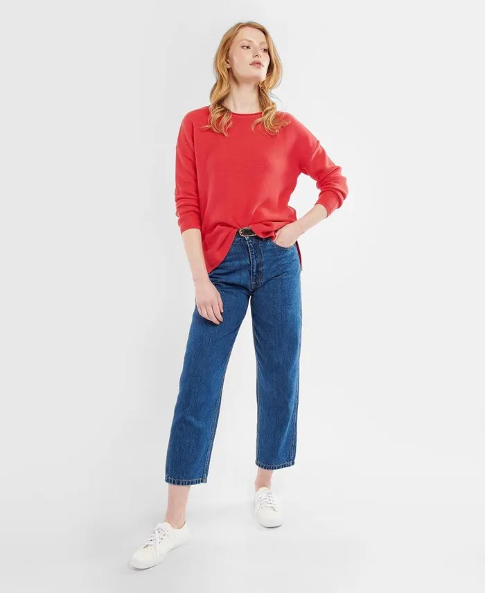 Westbury Barrel Leg Jeans Ecru Women Barbour Trousers and Shorts