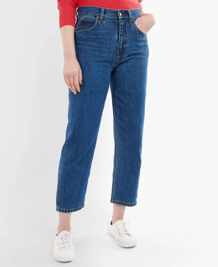 Westbury Barrel Leg Jeans Ecru Women Barbour Trousers and Shorts