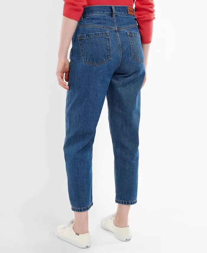 Westbury Barrel Leg Jeans Ecru Women Barbour Trousers and Shorts