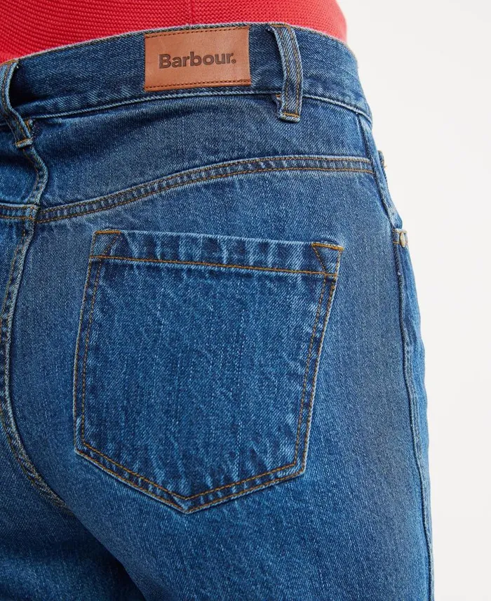 Westbury Barrel Leg Jeans Ecru Women Barbour Trousers and Shorts