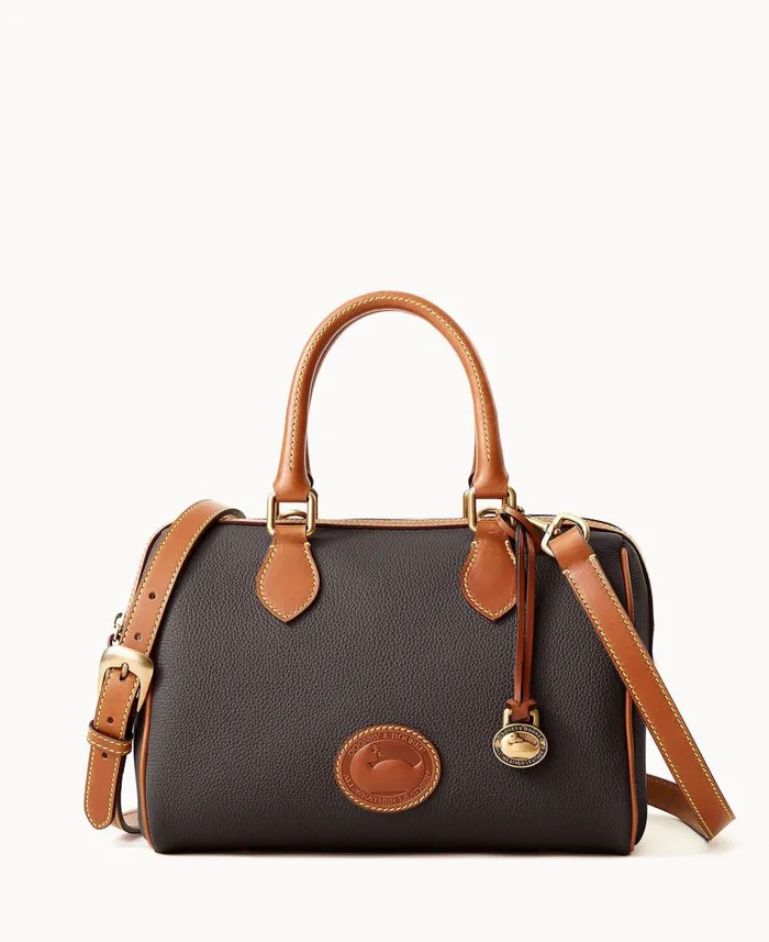 Woman All Weather Leather 30 Barrel Satchel 28 Black Dooney and Bourke Satchels