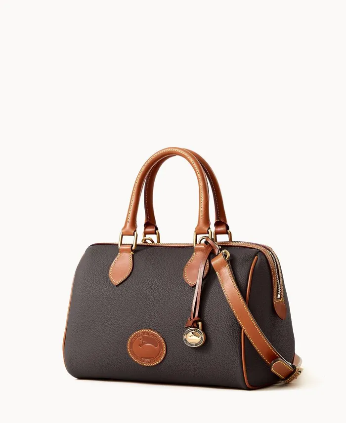 Woman All Weather Leather 30 Barrel Satchel 28 Black Dooney and Bourke Satchels
