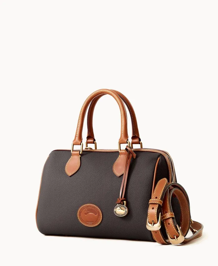 Woman All Weather Leather 30 Barrel Satchel 28 Black Dooney and Bourke Satchels