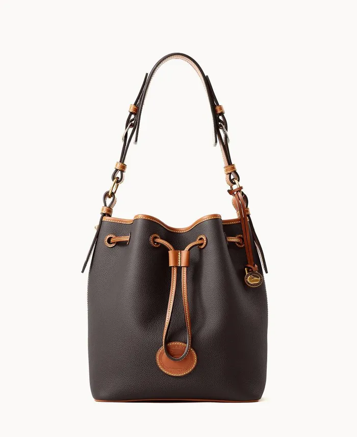 Woman All Weather Leather 30 Drawstring 25 Black Dooney and Bourke Shoulder Bags