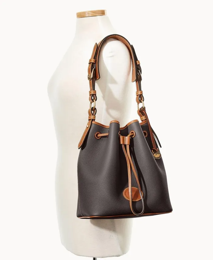 Woman All Weather Leather 30 Drawstring 25 Black Dooney and Bourke Shoulder Bags Woman All Weather Leather 30 Drawstring 25 Black Dooney and Bourke Shoulder Bags