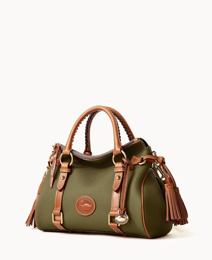 Woman All Weather Leather 30 Satchel 30 Green Dooney and Bourke Satchels Woman All Weather Leather 30 Satchel 30 Green Dooney and Bourke Satchels