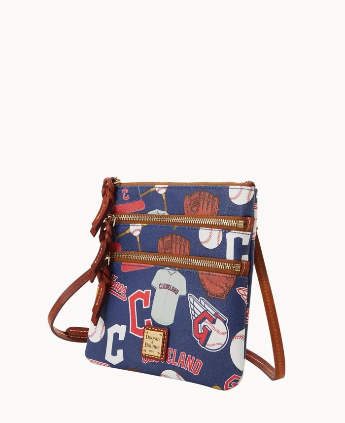 Woman MLB Guardians N S Triple Zip Crossbody Guardians Dooney and Bourke Crossbodies Woman MLB Guardians N S Triple Zip Crossbody Guardians Dooney and Bourke Crossbodies