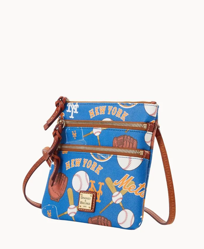 Woman MLB Mets N S Triple Zip Crossbody Mets Dooney and Bourke Crossbodies Woman MLB Mets N S Triple Zip Crossbody Mets Dooney and Bourke Crossbodies