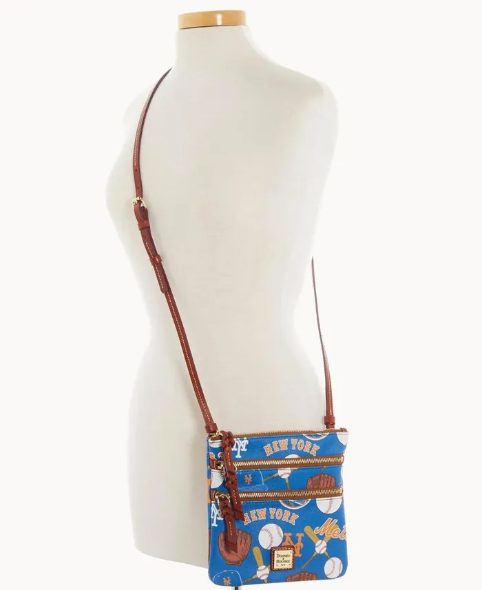 Woman MLB Mets N S Triple Zip Crossbody Mets Dooney and Bourke Crossbodies Woman MLB Mets N S Triple Zip Crossbody Mets Dooney and Bourke Crossbodies