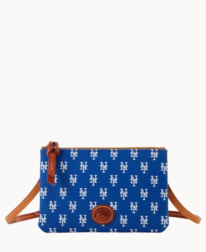Woman MLB Mets Top Zip Crossbody Mets Dooney and Bourke Crossbodies