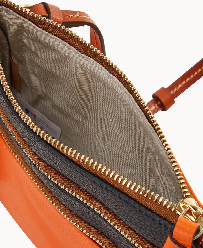 Woman MLB Orioles Triple Zip Crossbody Orioles Dooney and Bourke Crossbodies Woman MLB Orioles Triple Zip Crossbody Orioles Dooney and Bourke Crossbodies