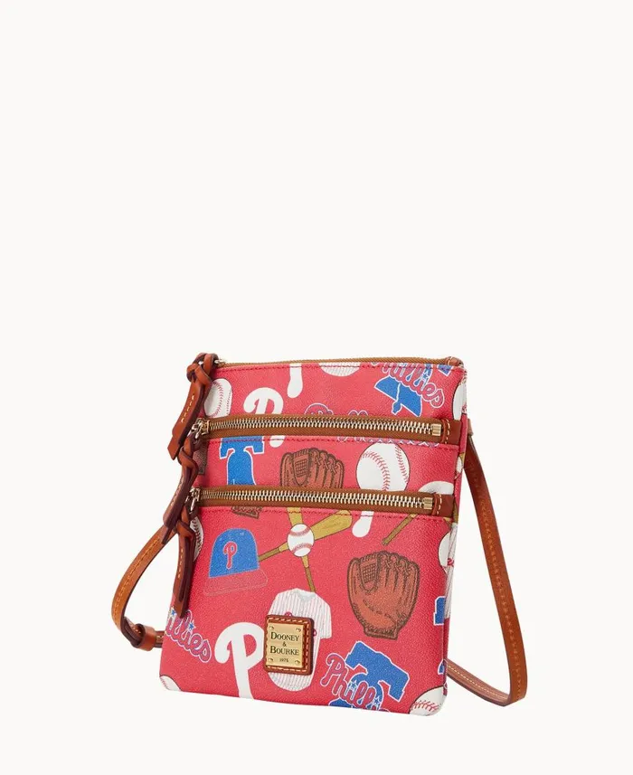 Woman MLB Phillies N S Triple Zip Crossbody Phillies Dooney and Bourke Crossbodies Woman MLB Phillies N S Triple Zip Crossbody Phillies Dooney and Bourke Crossbodies