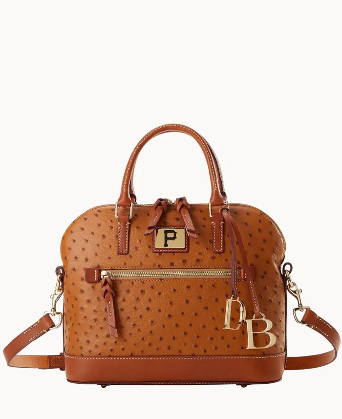 Woman MLB Pirates Domed Zip Satchel Pirates Dooney and Bourke Satchels